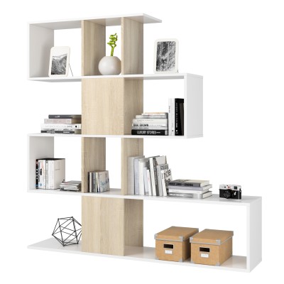 KIT LIBRERIA ZIG ZAG 145X28X145 BIANCO CANADIAN