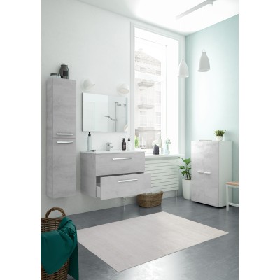 KIT MOBILE BAGNO ARUBA 2 CASSETTI 80 SOSP. CEMENTO