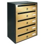 CASSETTA POSTALE ALUBOX CUBO/R 5 38,5X25X53 ORO