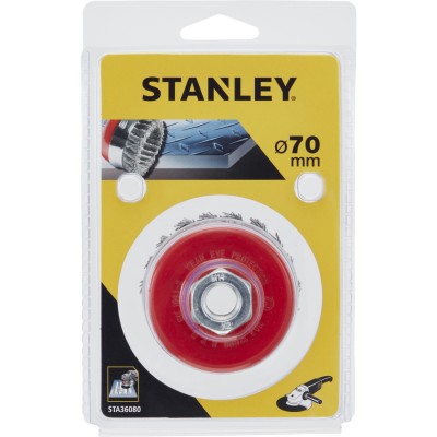 PIRANHA STANLEY STA36080 (X36080)  SPAZZOLA ACCIAIO A TAZZA D.75