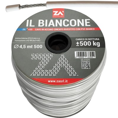 FILO STENDIBIANCHERIA BIANCONE ACC ZIN D 4,5 MM