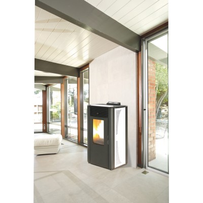 TERMOSTUFA PELLET 14 KW KING 14 BIANCO