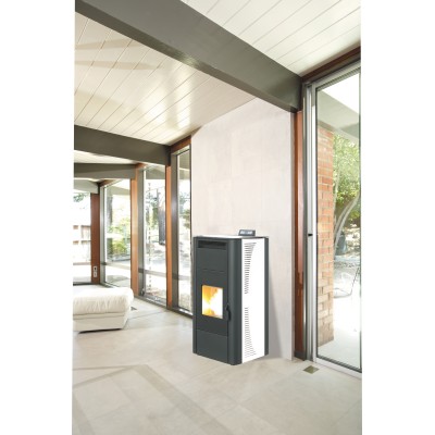 TERMOSTUFA PELLET VENT 22KW KING 24 BIANCO