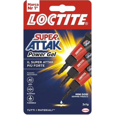 ADESIVO SUPER ATTAK POWER GEL MINI DOSI 3X1 G