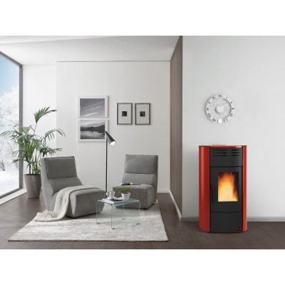 TERMOSTUFA PELLET VENT 18.1KW RAFFAELLA IDRO H15 BORDEAUX