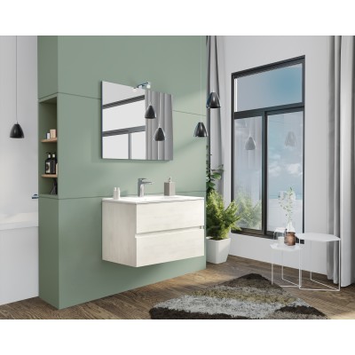 MOBILE BAGNO NEW SPLASH  80 SOSP. ROVERE BIANCO