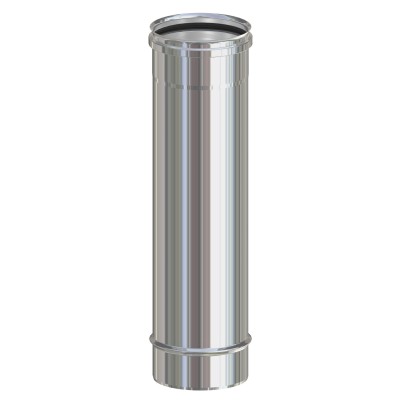 TUBO INOX AISI 304 H  50 CM PER PELLET D  8 CM