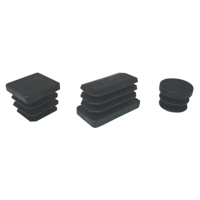 PUNTALE ALETTATO QUADRATO 40X40 MM PLAST NERO*