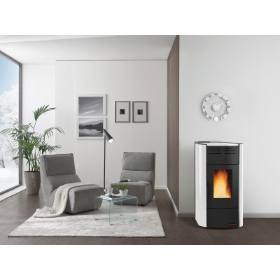 TERMOSTUFA PELLET VENT 18.1KW RAFFAELLA IDRO H15 BIANCO