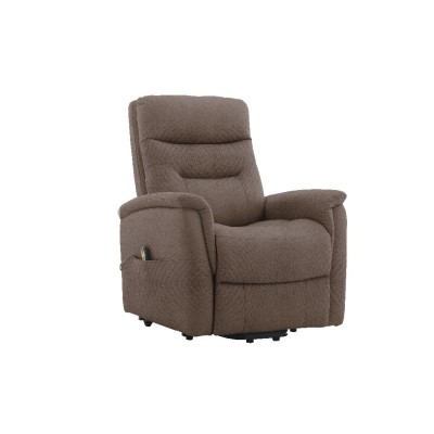 POLTRONA RECLINER SOFT DUE MOTORI TESSUTO MARRONE