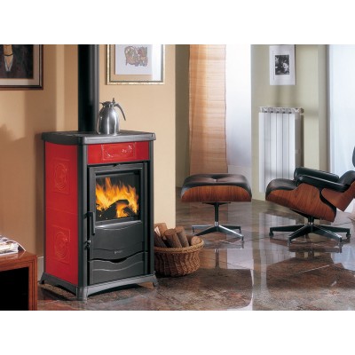 TERMOSTUFA LEGNA 11.1 KW ROSSELLA PLUS EVO DSA 4.0 BORDEAUX