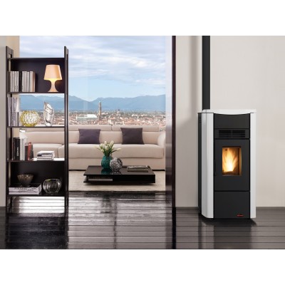 STUFA PELLET 9,2 KW GIUSY PLUS EVO2.0 CANALIZ. BIANCO